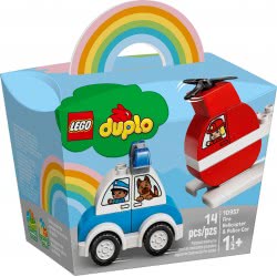 LEGO Duplo Fire Helicopter And Police Car Πυροσβεστικό Ελικόπτερο Και Περιπολικό 10957 5702016911282