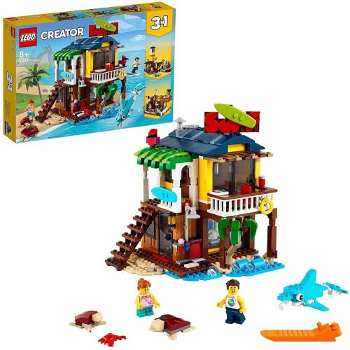 LEGO Creator 3 In 1 Surfer Beach House, Lighthouse And Pool House Summer Building Set 31118 5702016889390