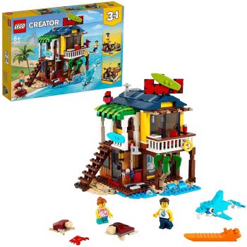 LEGO Creator 3 In 1 Surfer Beach House, Lighthouse And Pool House Summer Building Set 31118 5702016889390