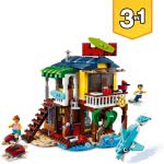 LEGO Creator 3 In 1 Surfer Beach House, Lighthouse And Pool House Summer Building Set 31118 5702016889390
