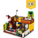 LEGO Creator 3 In 1 Surfer Beach House, Lighthouse And Pool House Summer Building Set 31118 5702016889390