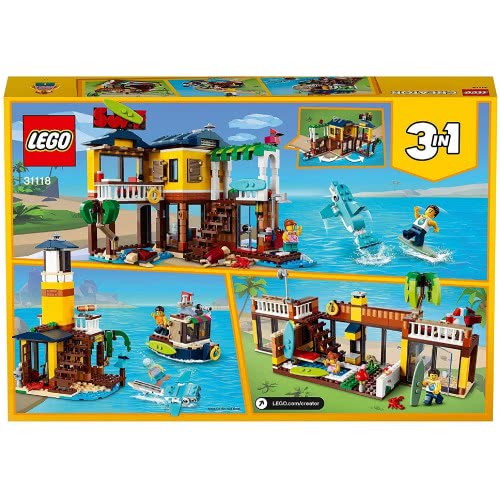 LEGO Creator 3 Σε 1 Surfer Beach House Παραλιακό Σπίτι Του Σέρφερ 31118 5702016889390