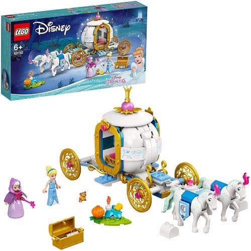 LEGO Disney Princess Cinderellas Royal Carriage Toy With 2 Mini Dolls And Horse Figures 43192 5702016916430