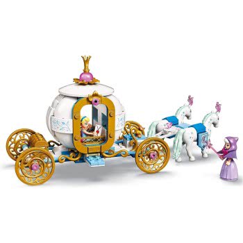 LEGO Disney Princess Cinderellas Royal Carriage Toy With 2 Mini Dolls And Horse Figures 43192 5702016916430
