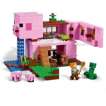 LEGO Minecraft The Pig House Building Set With Alex And Creeper Figure 21170 5702016913880