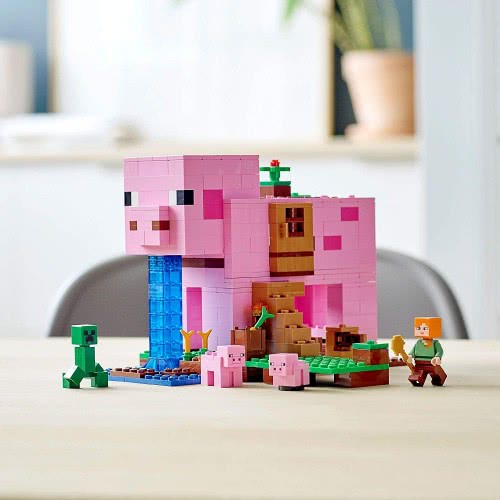 LEGO Minecraft The Pig House Building Set With Alex And Creeper Figure 21170 5702016913880