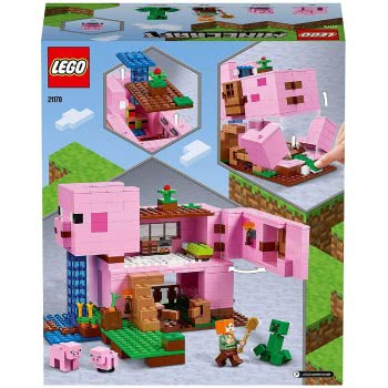 LEGO Minecraft The Pig House Building Set With Alex And Creeper Figure 21170 5702016913880