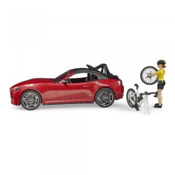 bruder Roadster With Racing Bicycle And Cyclist 1:16 (Br003485) 03485 4001702034856