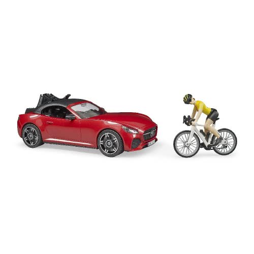 bruder Αυτοκίνητο Roadster Με Ποδήλατο Και Αναβάτη 1:16 03485 4001702034856