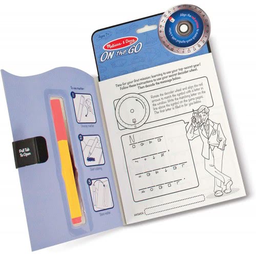 Melissa and Doug On The Go Secret Decoder Deluxe Activity Set And Super Sleuth Toy 15238 000772152389