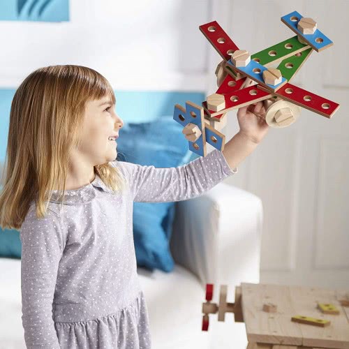 Melissa and Doug Wooden Project Solid Wood Workbench 12369 000772123693