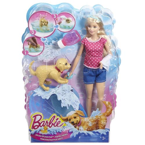 Mattel Barbie Και Κουταβάκι Παιχνίδι Στο Νερό DGY83 887961205909