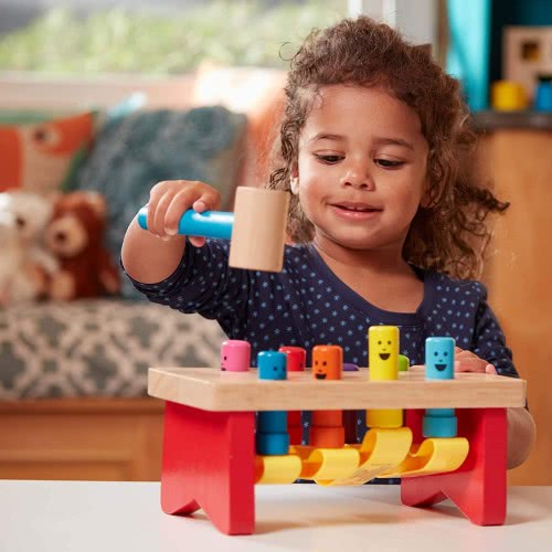 Melissa & Doug Chenille à Compter – Jouet En Bois éducatif 10 Segments – Couleurs Et Chiffres – Dès 2 Ans, Développement Moteur