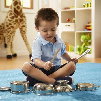 Melissa and Doug Pots And Pans Set Μεταλλικά Σκεύη Μαγειρικής 8 Τεμ 14265 000772142656