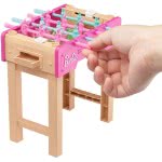 Mattel Barbie Mini Playset With Pet, Accessories And Working Foosball Table, Game Night Theme GRG75 / GRG77 887961903959