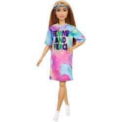 Mattel Barbie Fashionistas Doll 159, Petite, Με Καφέ Μαλλιά Που Φοράει Μπλουζάκι Femme And Fierce FBR37 / GRB51 887961900309