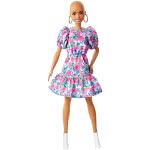 Mattel Barbie Fashionistas Doll 150 With No-Hair Look Wearing Pink Floral Dress, White Booties Και Earrings FBR37 / GYB03 887961