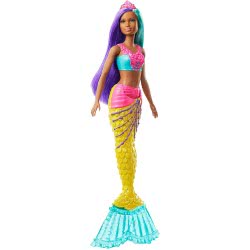 Mattel Barbie Dreamtopia Mermaid Doll, 12-Inch, Teal And Purple Hair, Multi GJK07 / GJK10 887961812992
