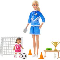 Mattel Barbie Soccer Coach Playset With 2 Dolls And Accessories, Soccer Player GLM53 / GLM47 887961845396