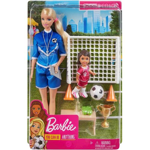 Mattel Barbie Soccer Coach Playset With 2 Dolls And Accessories, Soccer Player GLM53 / GLM47 887961845396