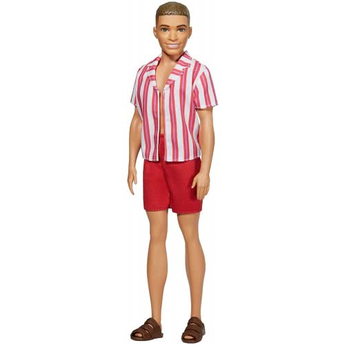 Mattel Barbie Ken 60Η Επέτειος Κούκλα Στο Throwback Beach Look With Swimsuit Και Sandals GRB41 / GRB42 887961899948