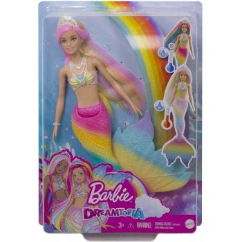 Mattel Barbie Γοργόνα Μεταμόρφωση Ουράνιο Τόξο GTF89 887961913941