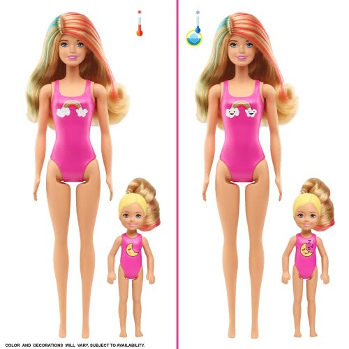 Mattel Barbie Color Reveal Slumber Party Fun Set, 50+ Surprises Including 2 Dolls, 3 Pets And 36 Accessories GRK14 887961905823