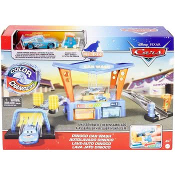 Mattel Disney Pixar Cars Color Changers Dinoco Car Wash Car Vehicle Playset, 23 Τεμάχια GTK91 887961916782