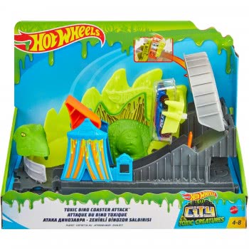Mattel Hot Wheels Dino Coaster Attack Car Vehicle Playset, 20 Pieces FNB05 / GTT68 887961920611