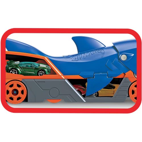 Mattel Hot Wheels Shark Chomp Transporter Νταλίκα Καρχαρίας Με Ένα Αυτοκίνητο Κλίμακας 1:64 GVG36 887961925197
