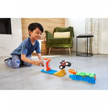 Mattel Hot Wheels Monster Trucks Launch And Bash Play Εκτόξευση Και Σύγκρουση GVK08 887961928105