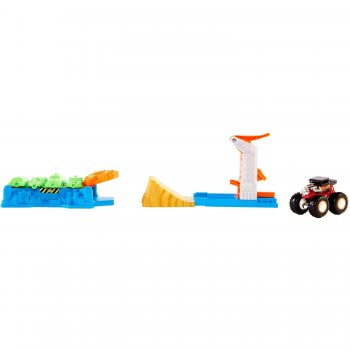 Mattel Hot Wheels Monster Trucks Launch And Bash Play Εκτόξευση Και Σύγκρουση GVK08 887961928105