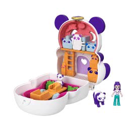 Mattel Polly Pocket Flip And Find Panda Compact, Flip Feature Creates GTM56 / GTM58 887961918113