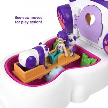 Mattel Polly Pocket Flip And Find Panda Compact, Flip Feature Creates GTM56 / GTM58 887961918113