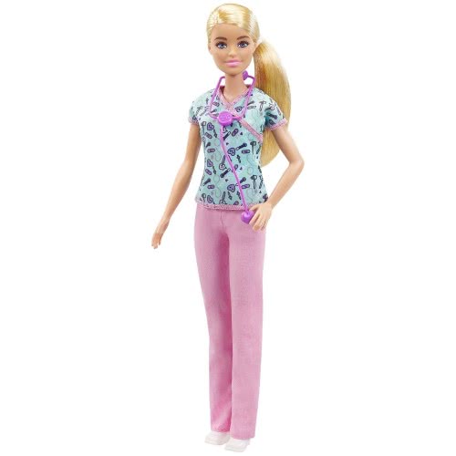 Mattel Barbie Nurse Blonde Κούκλα Νοσοκόμα 30 Εκ. GTW39 887961921427