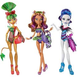 Mattel Monster High Κούκλες Beach (3 Σχέδια) CBX53 887961016765