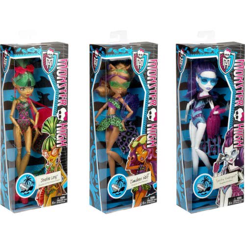 Mattel Monster High Κούκλες Beach (3 Σχέδια) CBX53 887961016765