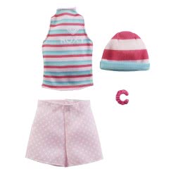 Mattel Barbie Fashions Roxy, Complete Look With 2 Accessories, Striped Skirt GWF05 / GRD44 887961901566