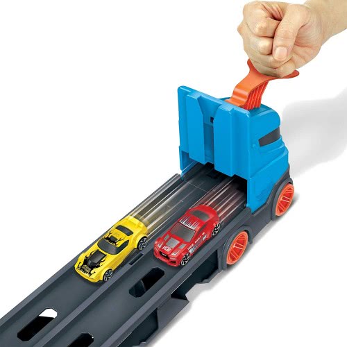 Mattel Hot Wheels Νταλίκα - Πίστα 2 Σε 1 Αγώνων Με 3 Αυτοκινητάκια Κλίμακας 1:64 GVG37 887961925203
