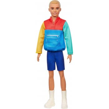 Mattel Barbie Ken Fashionistas Doll 163, Slender With Sculpted Blonde Hair Wearing Color-Blocked Jacket-Style Top DWK44 / GRB88 