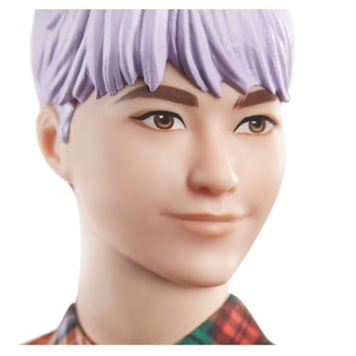 Mattel Barbie Ken Fashionistas Doll 154, Με Μωβ Μαλλιά Καρώ Πουκάμισο Και Τζιν DWK44 / GYB05 887961966497