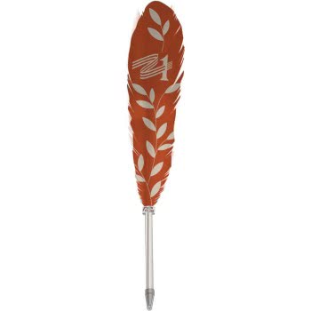 Diakakis imports Pen With Colored Feather In A Case Greece 2021 - 4 Designs 000201012 5205698502446