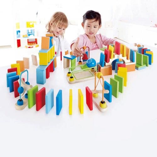 Hape Early Explorer Ξύλινο Ντόμινο Dynamo Dominoes E1042 6943478011595