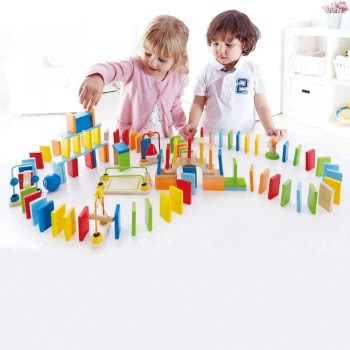 Hape Early Explorer Ξύλινο Ντόμινο Dynamo Dominoes E1042 6943478011595