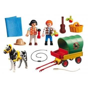 Playmobil Άμαξα Με Πόνυ Και Παιδάκια 6948 4008789069481