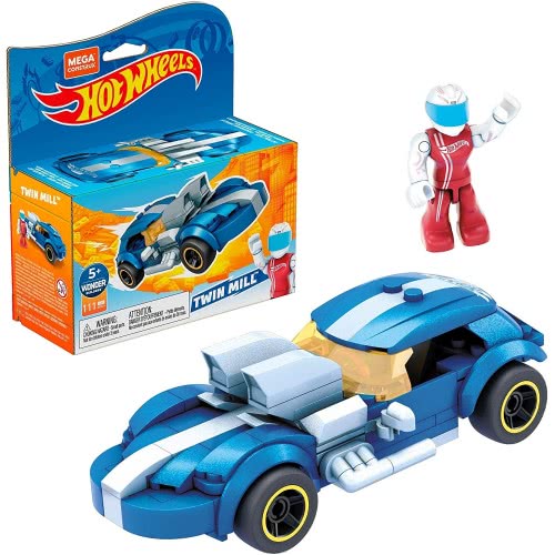 Mega Construx Hot Wheels Twin Mill Construction Set, Building Toys For Kids 5 Years And Up GVM28 / GVM31 887961930207