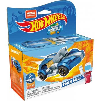 Mega Construx Hot Wheels Twin Mill Construction Set, Building Toys For Kids 5 Years And Up GVM28 / GVM31 887961930207