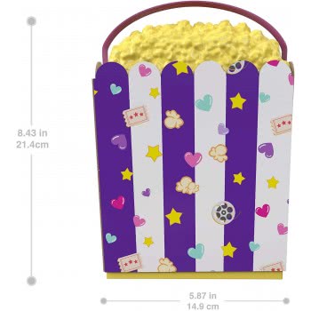 Mattel Polly Pocket Un-Box-It Playset, Popcorn Shaped Box Opens To A Movie Theater Adventure GVC96 887961922912