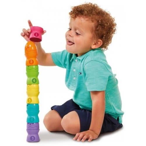 TOMY Toomies Baby Toddler Toy Hide & Squeak Egg Stackers For 6-36 Months 1000-73083 5011666730830