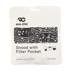 OEM Eco Chic Black Music Snood E-S04 5060735634685